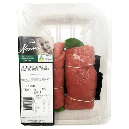Nonna's Lean Beef Rotolo - with Ricotta, Basil and Spinach | Harris Farm Online