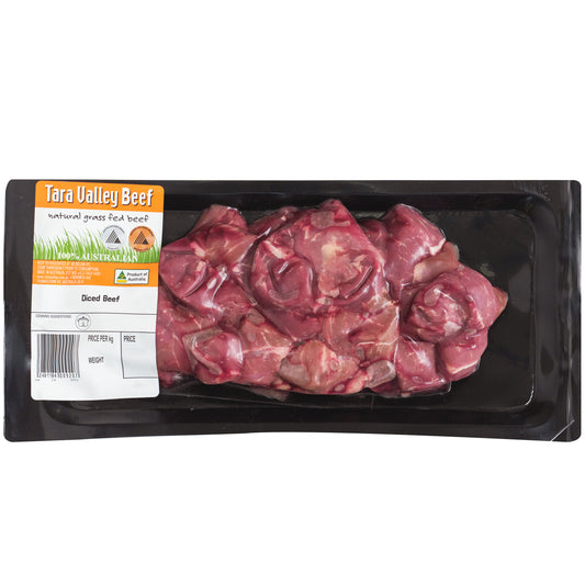 Tara Valley Grass Fed Beef Diced | Harris Farm Online