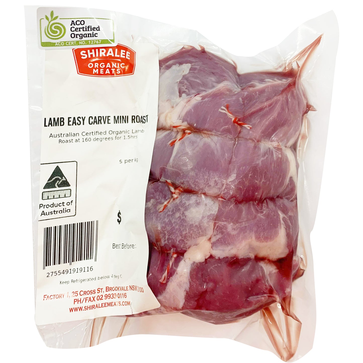 Shiralee Organic Lamb Easy Carve Mini Roast | Harris Farm Online
