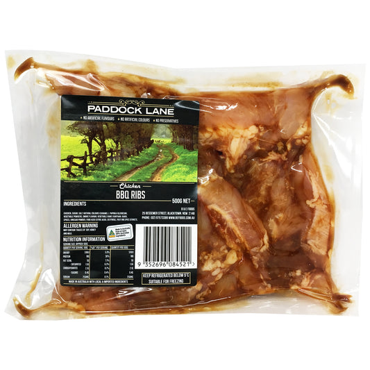 Chicken - BBQ Ribs (500g) Paddock Lane