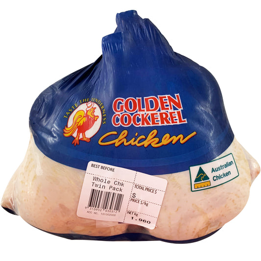 Golden Cockerel Chicken Twin Pack min 1.9kg
