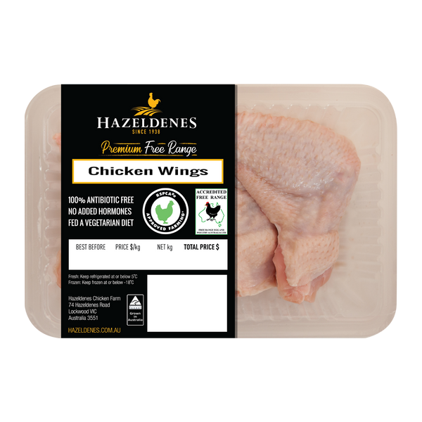 Hazeldenes Free Range Chicken Wings 500-600g