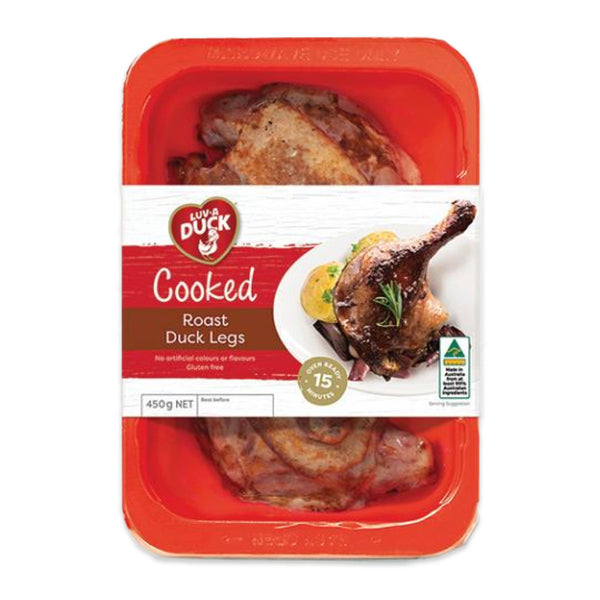 Luv-a Duck Cooked Roast Duck Legs 450g | Harris Farm Online