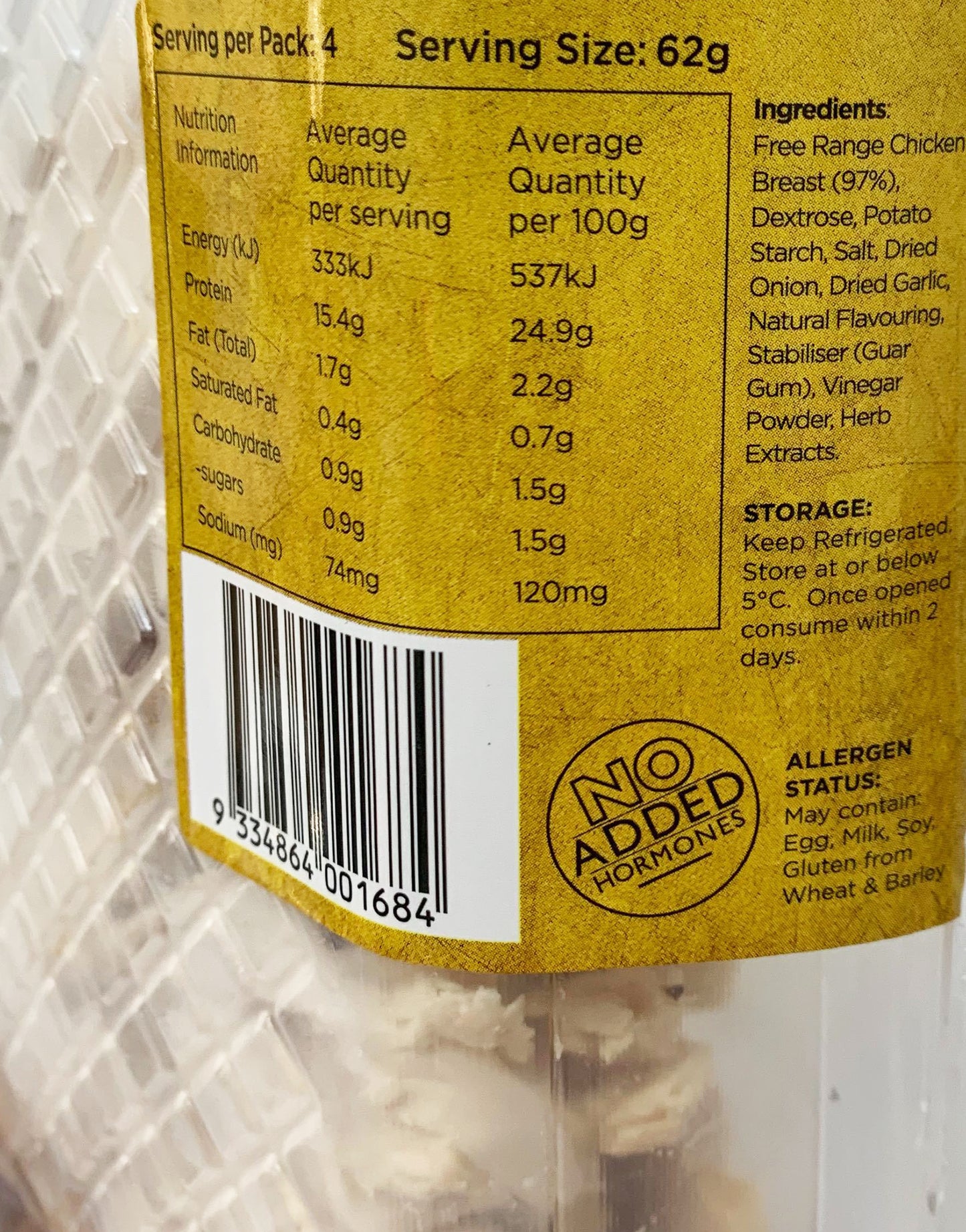 Mt Barker Fully Cooked and Ready to Eat Carved Chicken Breast 250g