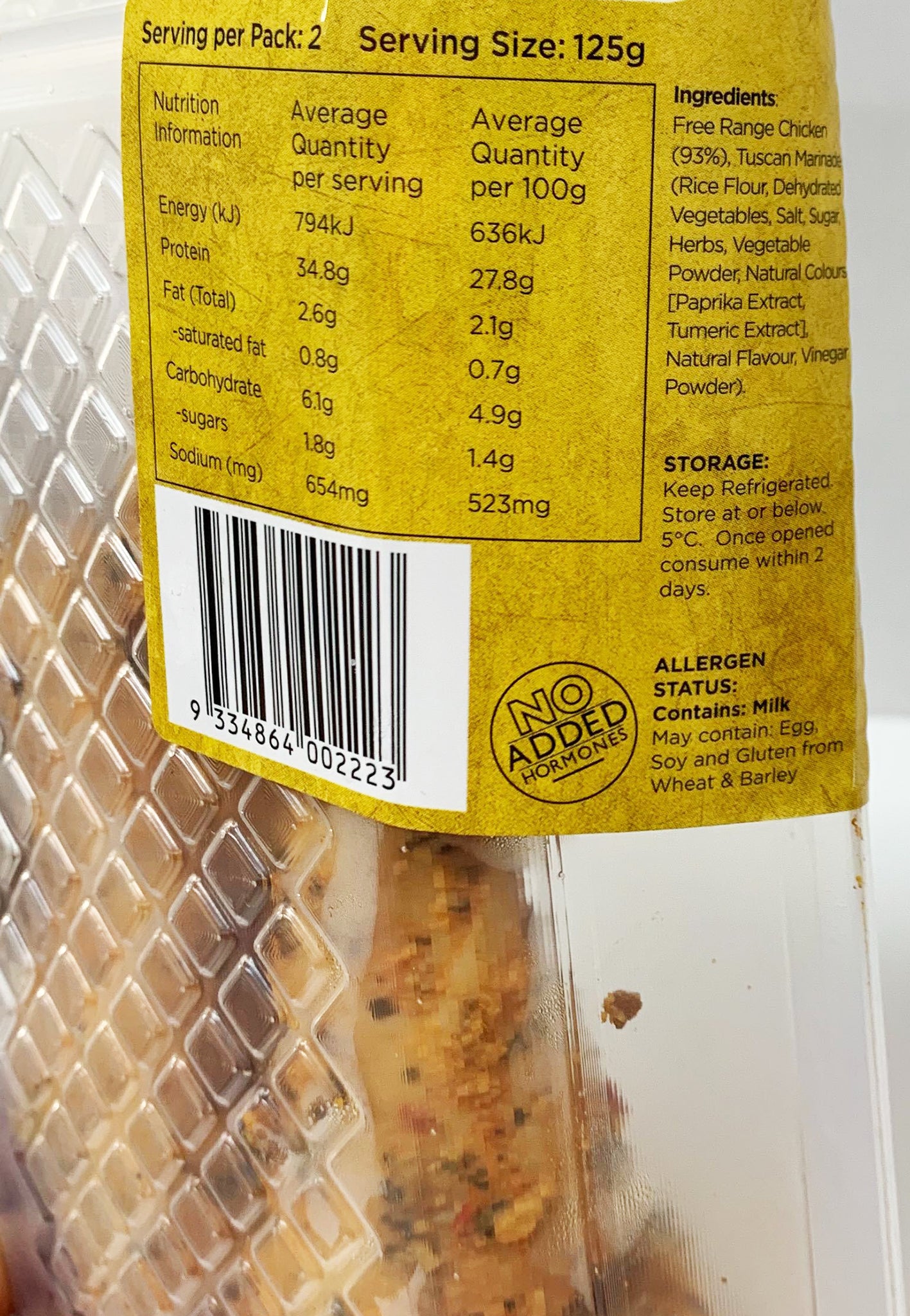 Mt Barker Fully Cooked and Ready to Eat Tuscan Tenders Rosemary and Garlic 250g