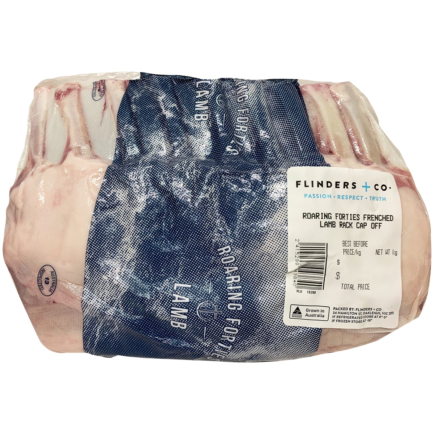 Lamb - Rack Frenched - Cap Off (500-900g) Flinders Co