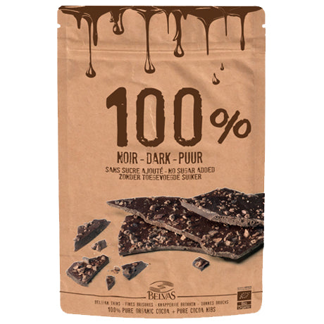 Belvas 100% Noir Dark Puur Dark Chocolate 120g
