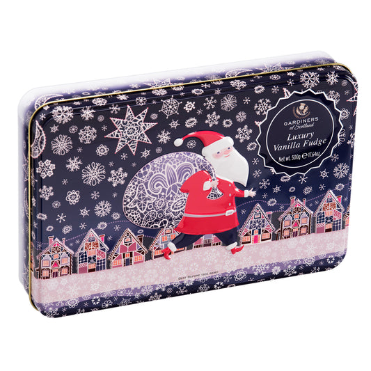 Gardiners of Scotland - Chocolate Luxury Vanilla Fudge (Santa Tin, 500g)
