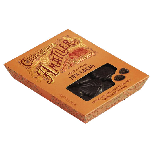 Chocolate Amatller Dark Chocolate 70% Cacao Leaves 60g