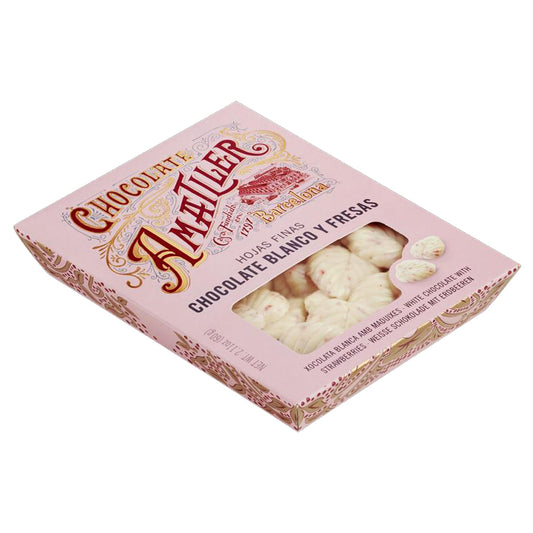 Chocolate Amatller White Chocolate with Strawberries 60g
