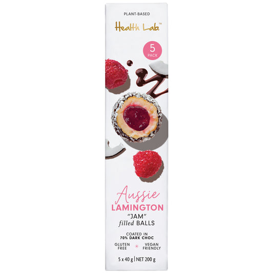 Health Lab Plant Based 70% Dark Choc Lamington Jam Balls | Harris Farm Online