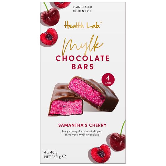 Health Lab Plant Based Mylk Chocolate Cherry Bars | Harris Farm Online
