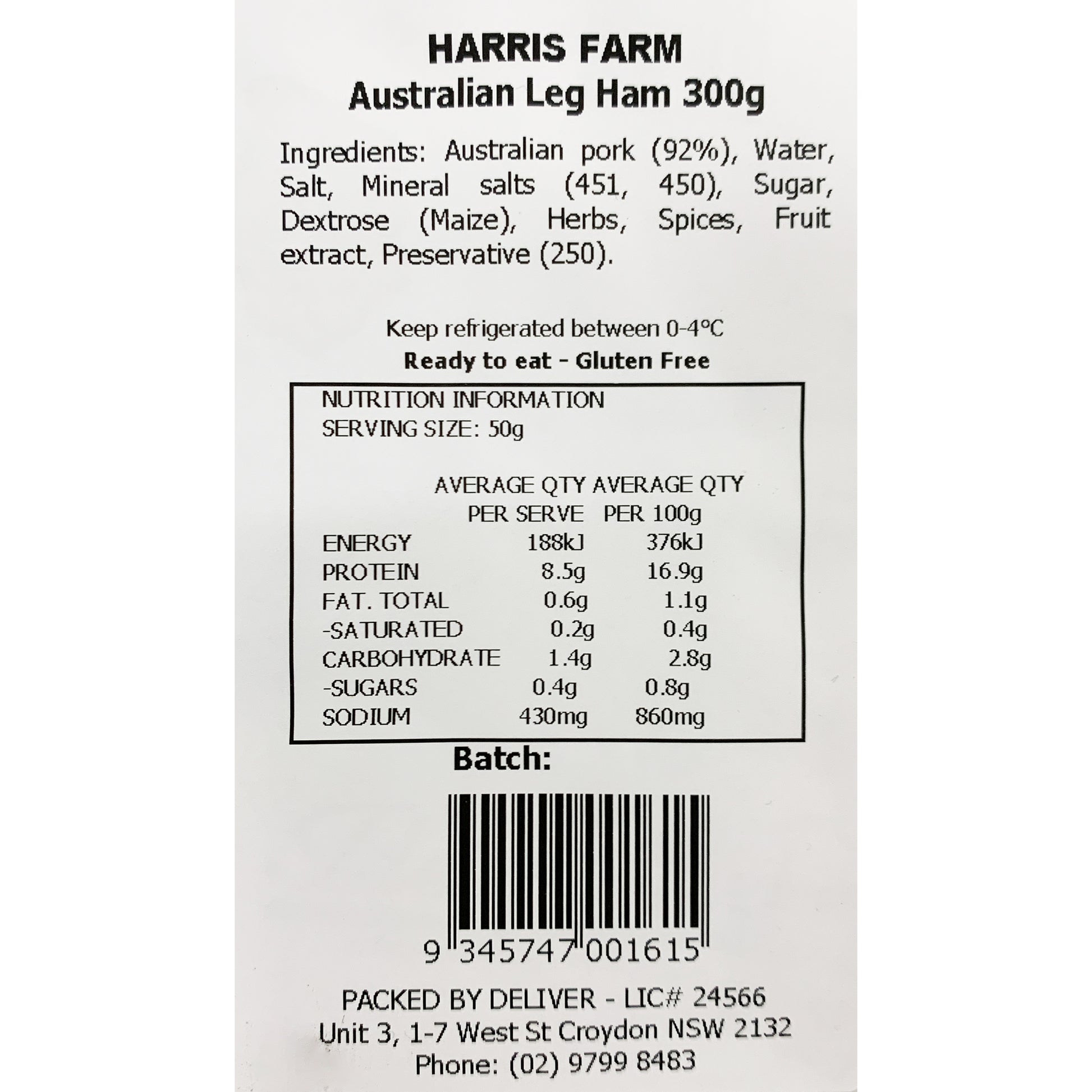 Harris Farm Australian Leg Ham Sliced | Harris Farm Online