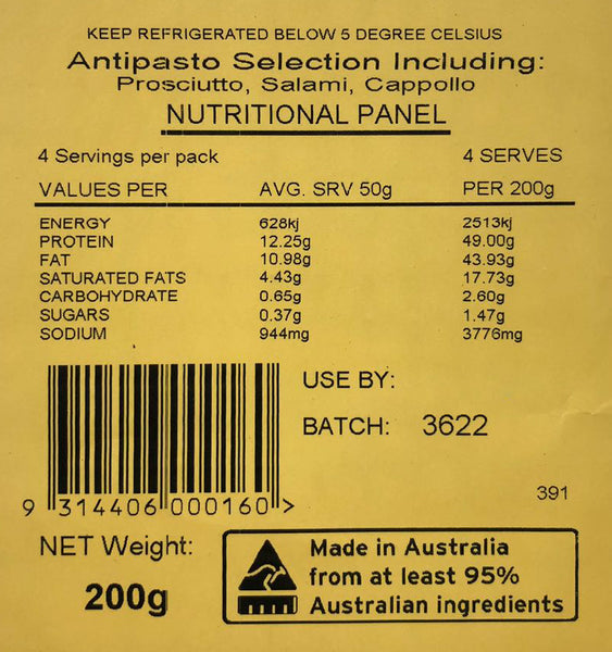 B-B Products Antipasto Selection 200g