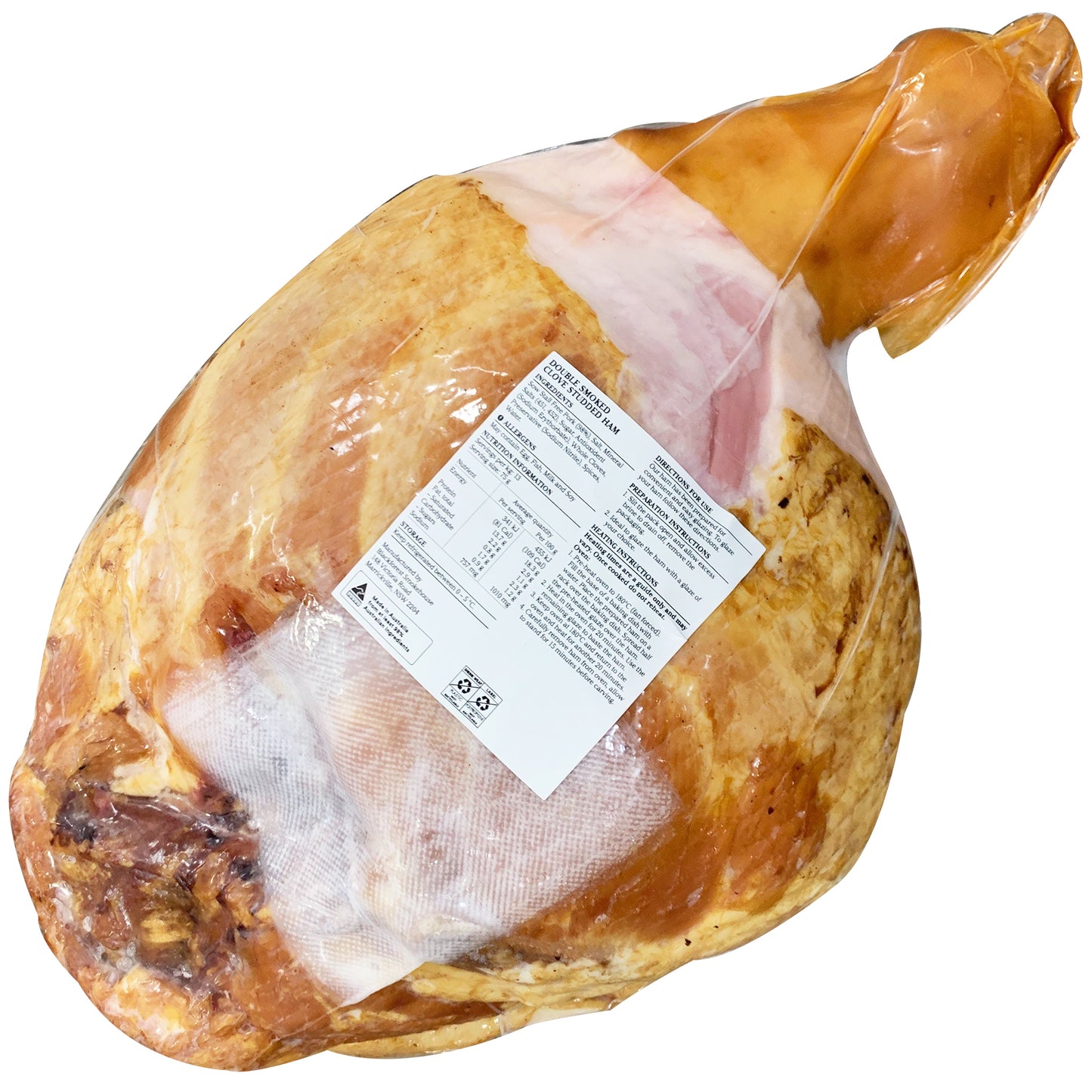 Black Forest Clove Studded Double Smoked Leg Ham 4kg-8kg