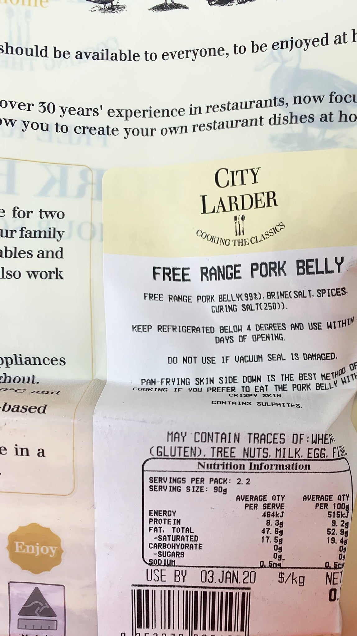 City Larder - Pork Belly - 24 Hour Sous Vide | Harris Farm Online