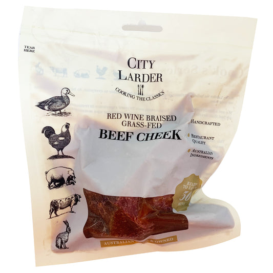City Larder - Beef Cheek Grass Fed - Red Wine Braised  | Harris Farm Online