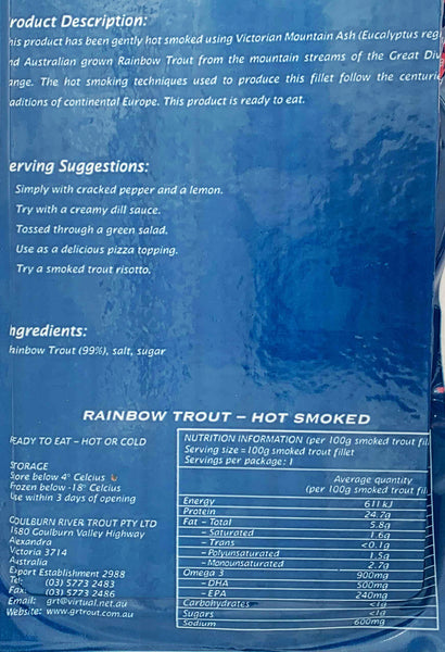 Goulburn River Trout Hot Smoked Trout Fillet | Harris Farm Online