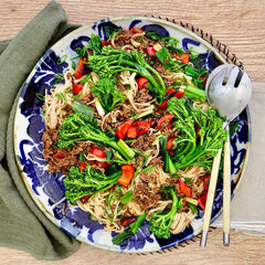 Beef and Rice Noodle Stir Fry - with Oyster Sauce and Seasonal Vegetables | Harris Farm Online