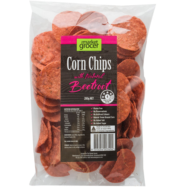 The Market Grocer Corn Chips Beetroot | Harris Farm Online