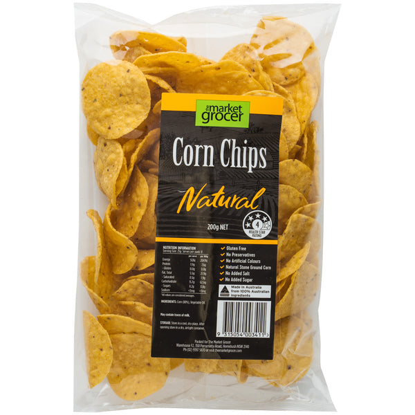 The Market Grocer Corn Chips Natural | Harris Farm Online