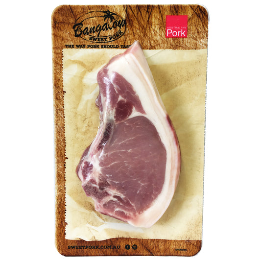Pork - Loin Chop - Rind on (200-400g) Bangalow Sweet Pork