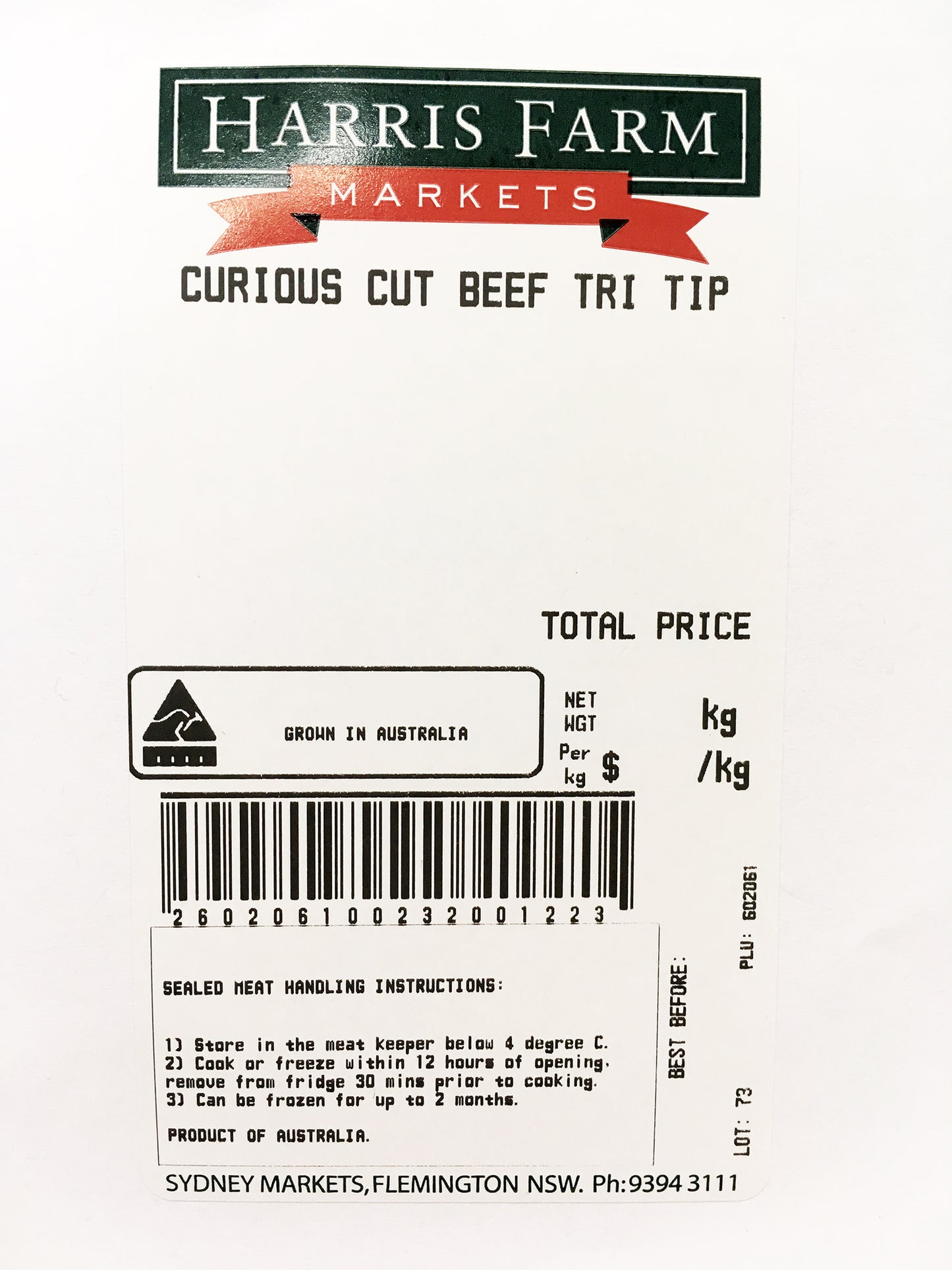 Curious Cuts Beef Tri Tip 600-900g