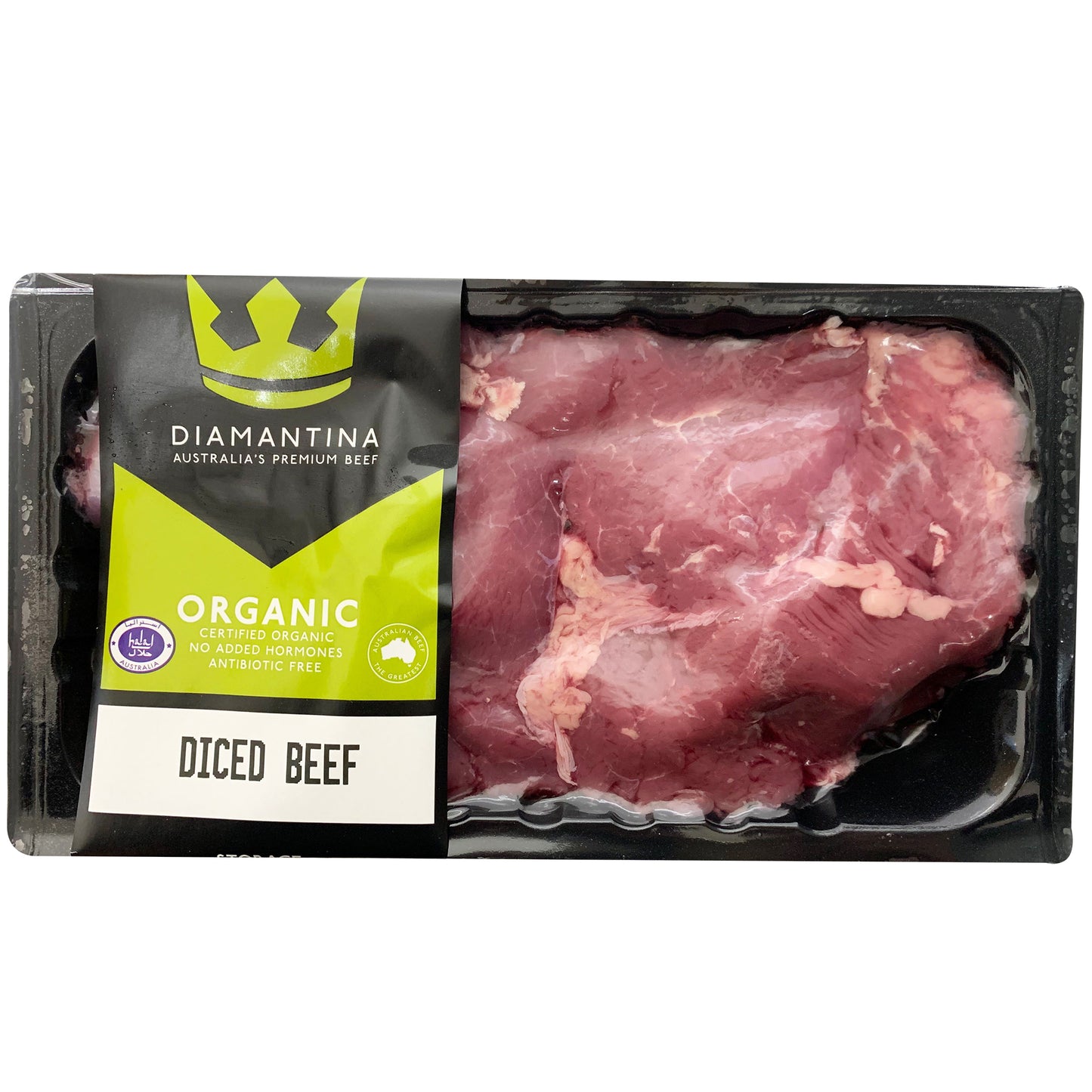 Beef - Diced - Organic (380-480g) Diamantina