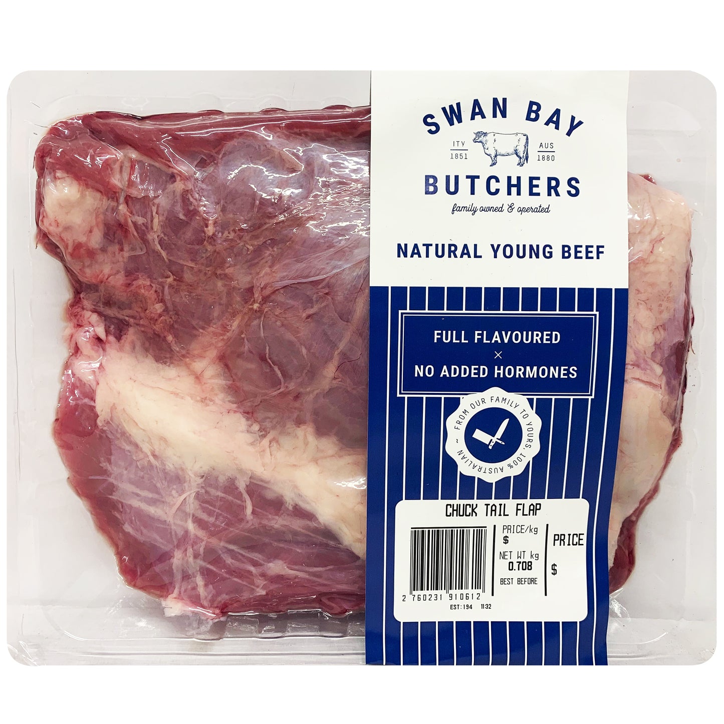 Beef - Chuck Tail Flap (300-700g) Swan Bay Butchers