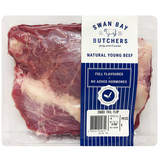 Beef - Chuck Tail Flap (300-700g) Swan Bay Butchers