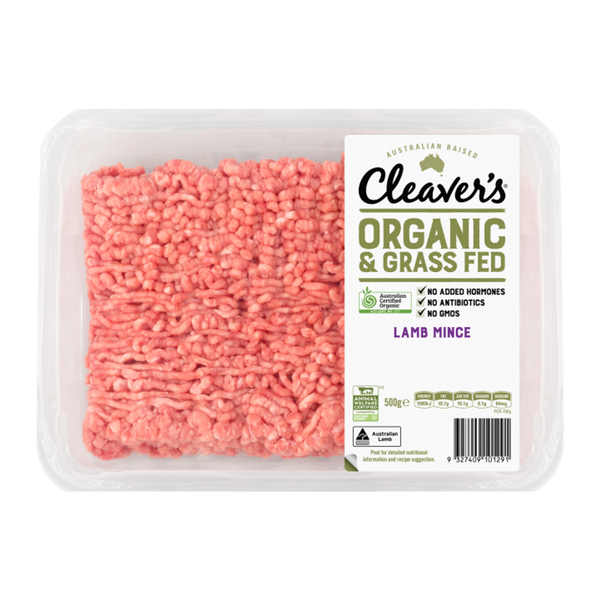 Cleaver's Organic Premium Lamb Mince 500g