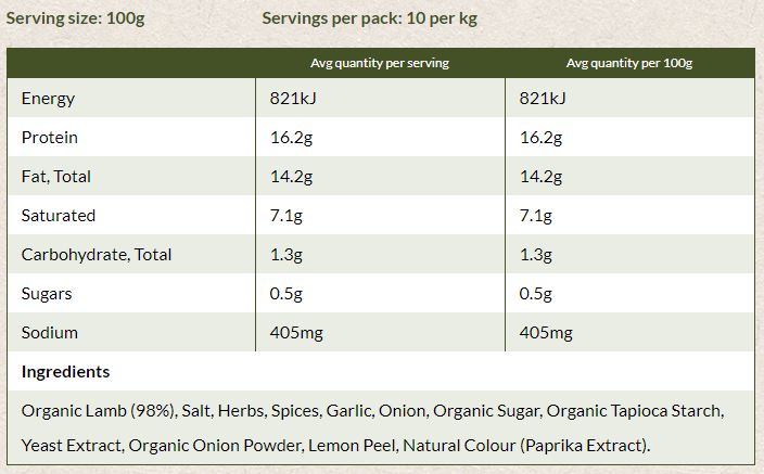 Lamb - Butterfly Shoulder - Greek Seasoned - Organic (650-950g) Cleavers