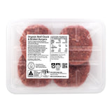 Cleaver's Organic Free Range and Grass Fed Beef Chuck and Brisket Burgers x4 450g | Harris Farm Online