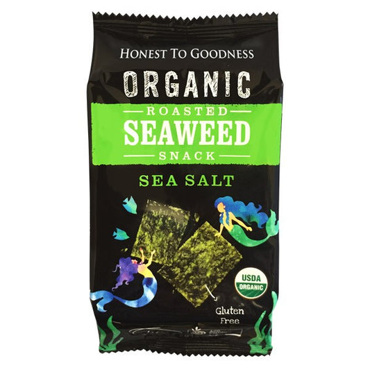 Honest to Goodness Organic Roasted Seaweed Snack Sea Salt 4g