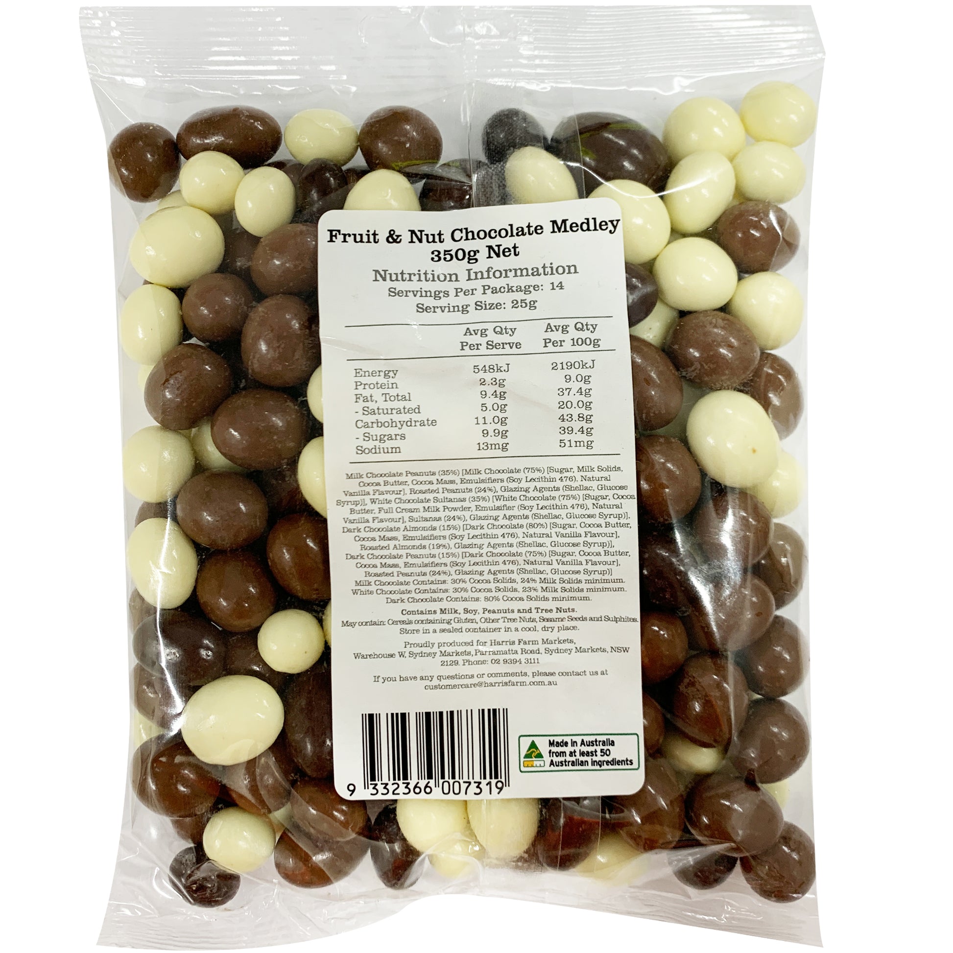 Harris Farm Milk Chocolate Medley Fruit and Nut | Harris Farm Online