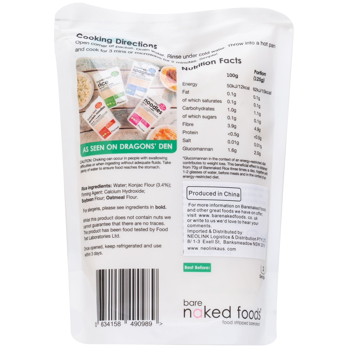 Barenaked Rice Zero Fat, Low Carb & Cals | Harris Farm Online