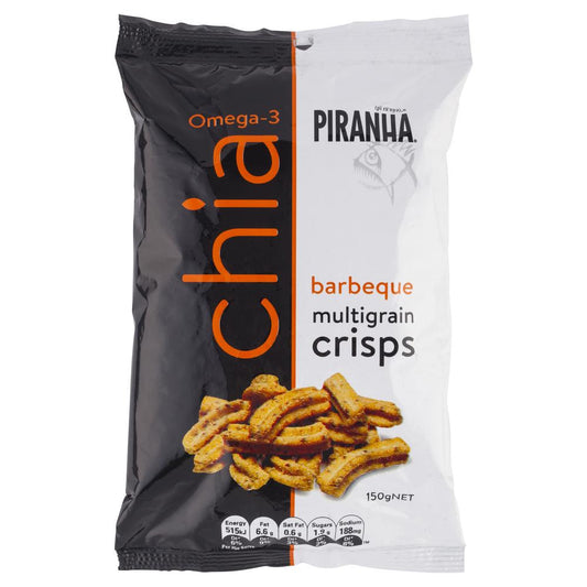 Piranha Chia Barbeque Multigrain Crisps 150g , Grocery-Confection - HFM, Harris Farm Markets
 - 1