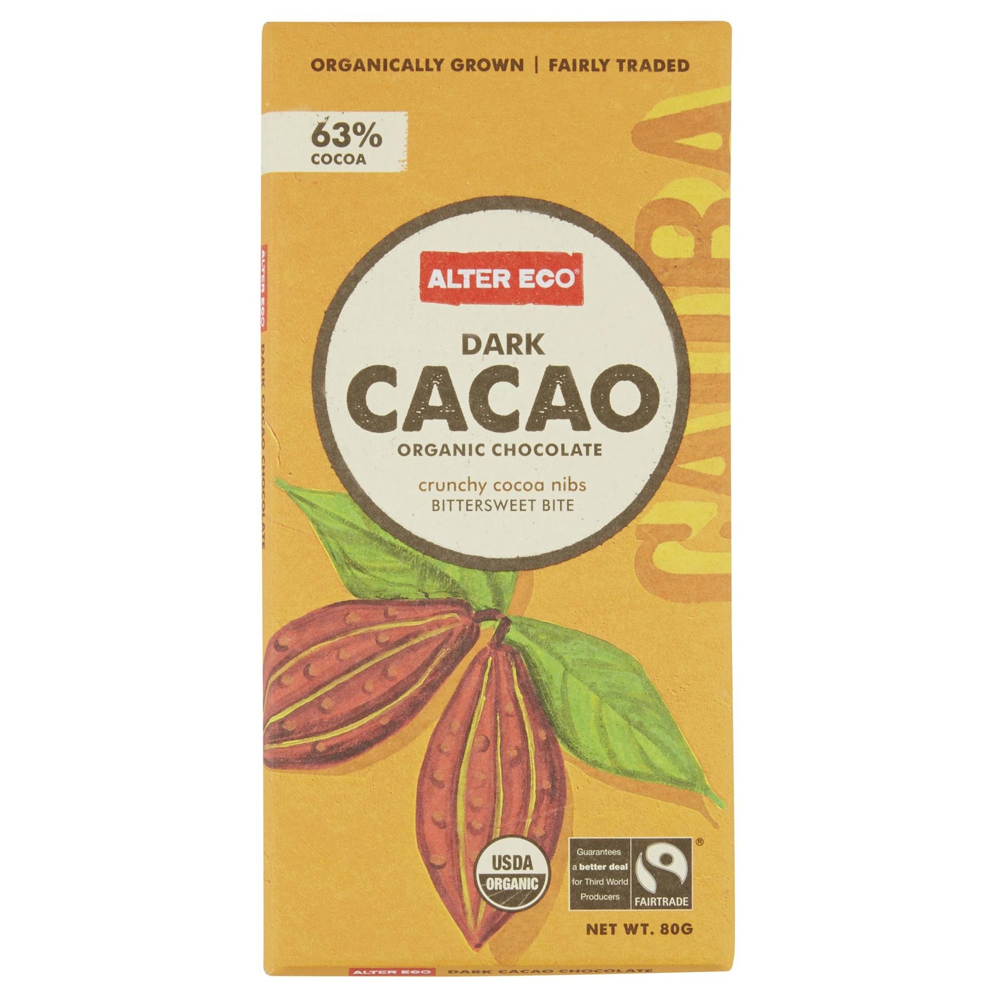 Alter Eco Dark Chocolate Cacao 80g , Grocery-Confection - HFM, Harris Farm Markets
 - 1