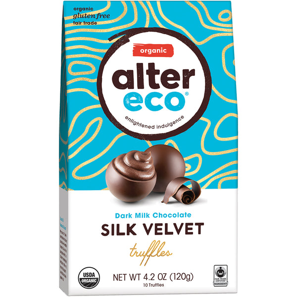 Alter Eco Organic Dark Milk Chocolate Silk Velvet Truffles | Harris Farm Online