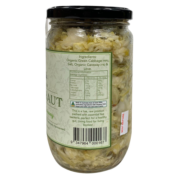 Herbs of Life - Organic and Raw Sauerkraut - Green Cabbage and Caraway | Harris Farm Online