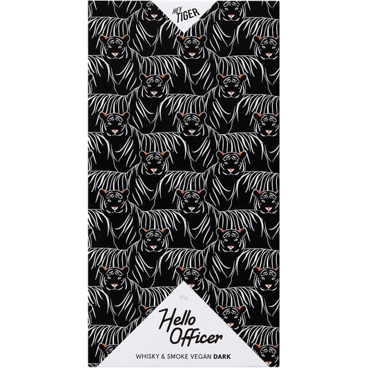Hey Tiger Hello Officer Whisky and Smoked Vegan Dark Chocolate | Harris Farm Online