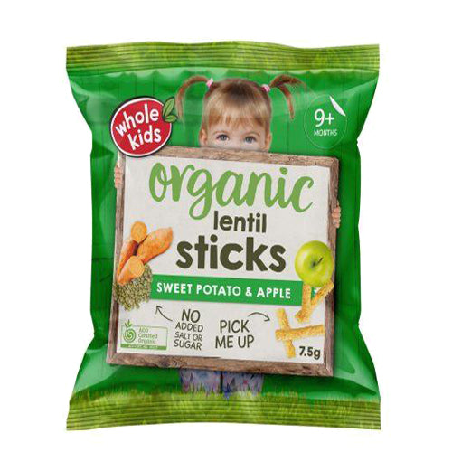 Whole Kids Organic Lentil Sticks Sweet Potato and Apple 7.5g