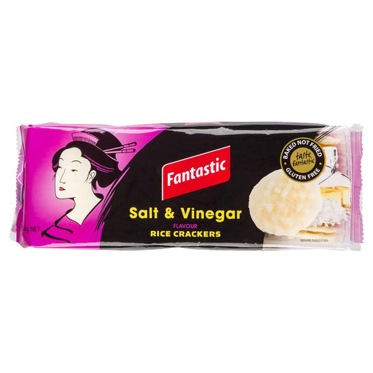 Fantastic Rice Crackers Salt Vinegar 100g , Grocery-Biscuits - HFM, Harris Farm Markets
 - 1