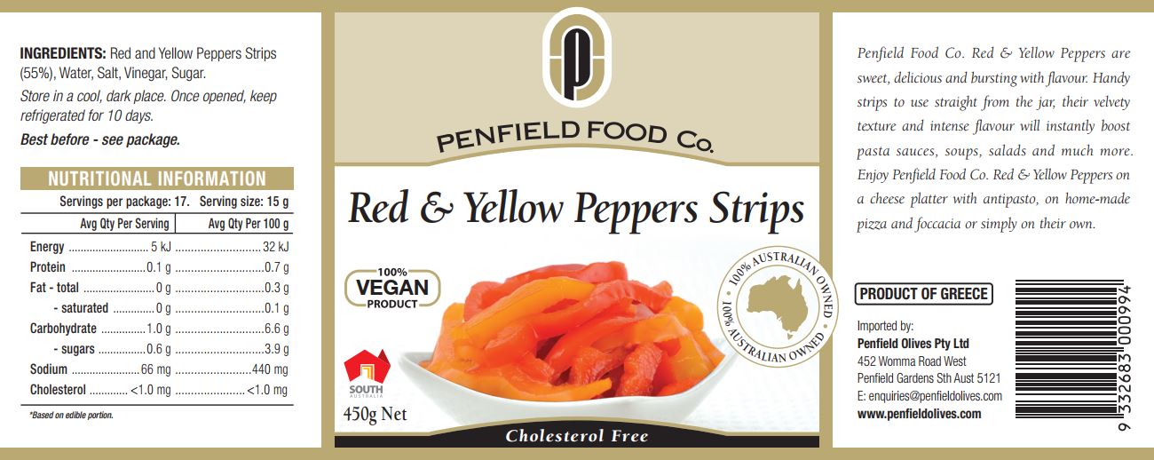 Penfield Food Co - Red & Yellow Peppers Strips | Harris Farm Online