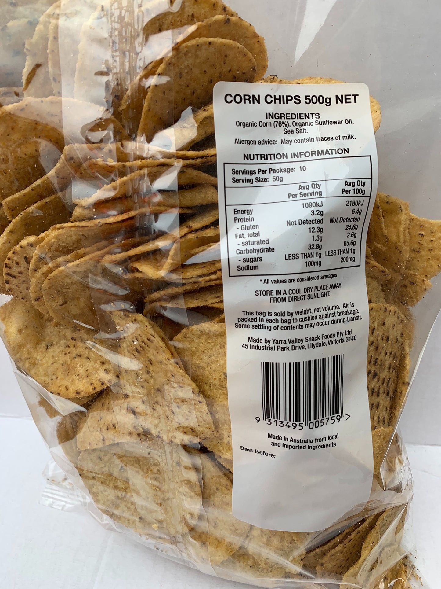 The Market Grocer Corn Chips Organic 500g