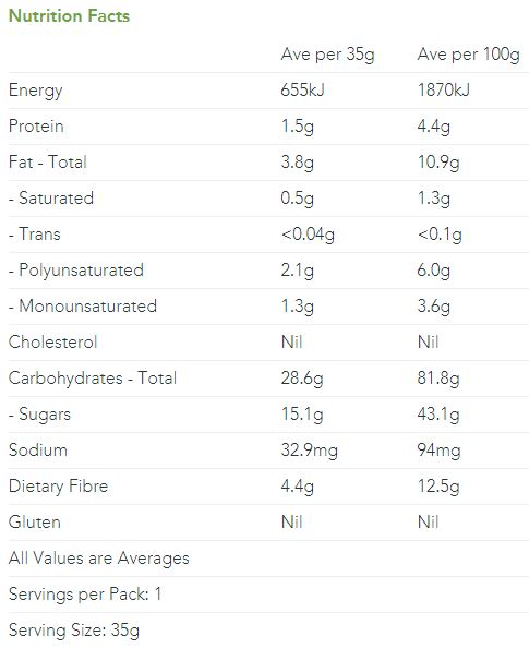 Whole Kids Organic Popcorn Manuka Honey 35g