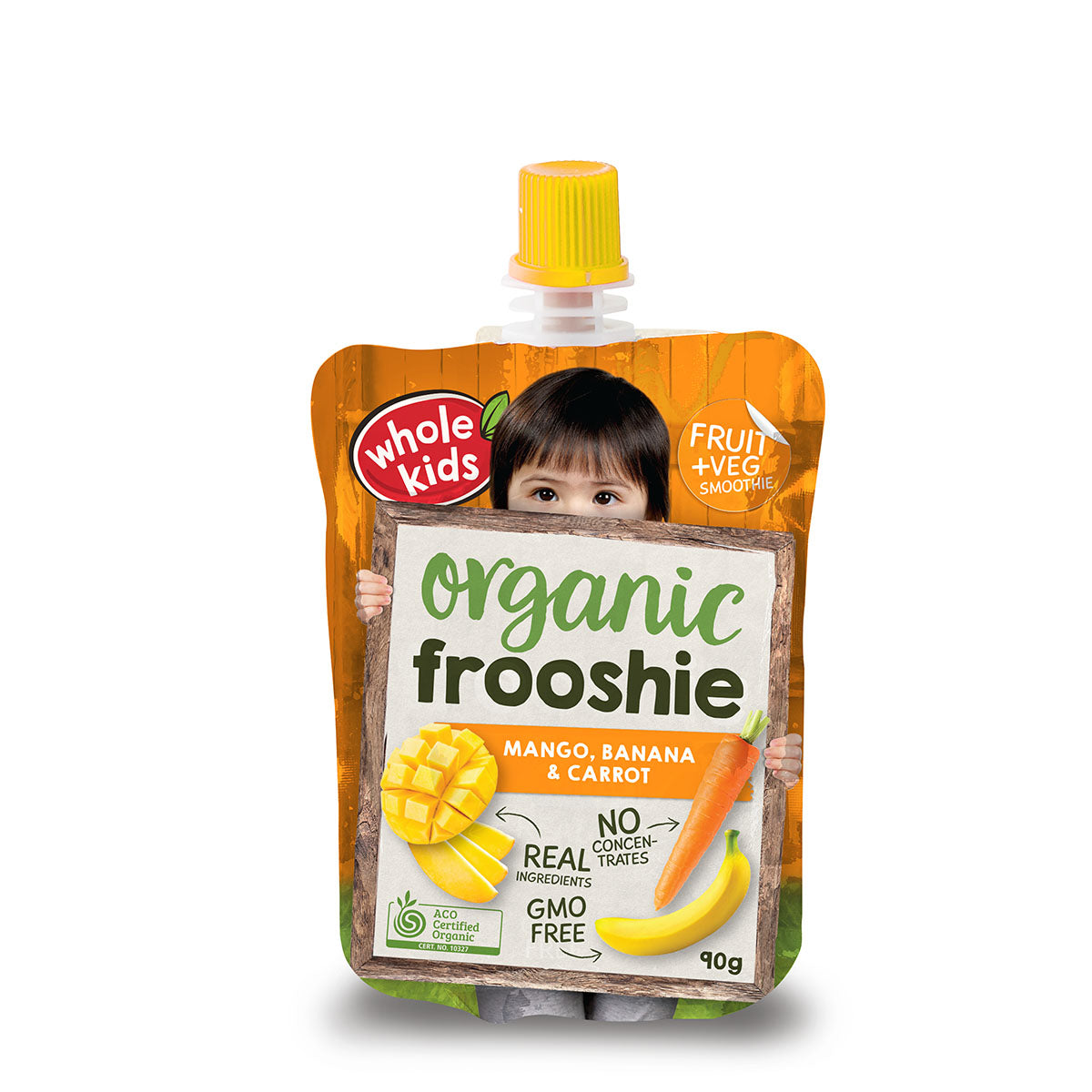 Whole Kids Organic Frooshie Mango, Banana and Carrot 90g