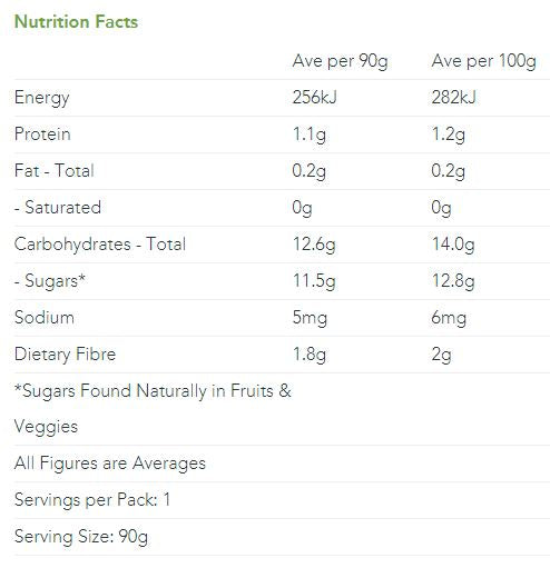 Whole Kids Organic Frooshie Mango, Banana and Carrot 90g