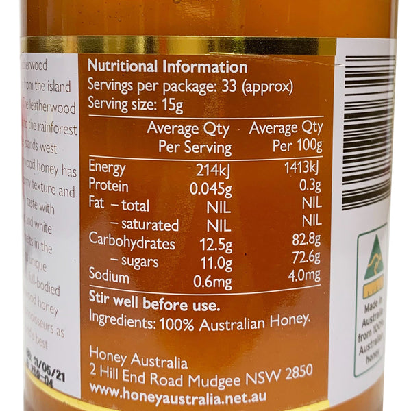 Honey Australia Leatherwood Honey 500g