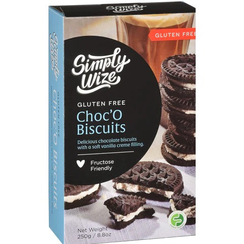 Simply Wize Gluten Free Choc O Biscuits 140g